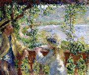 By the Water,, Pierre-Auguste Renoir